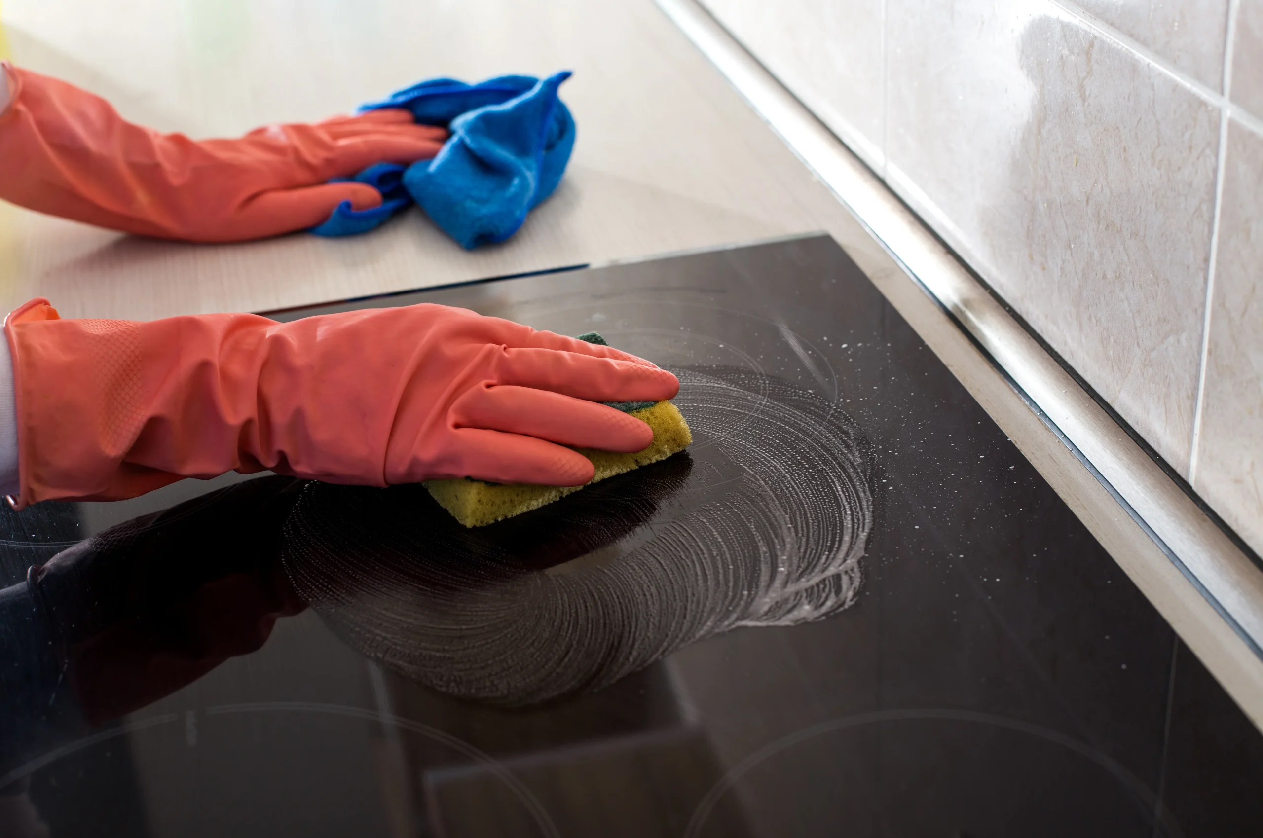 induction hob cleaning